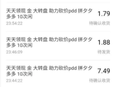 每天稳定500+的拼夕夕助力冷门项目