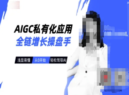 AIGC私有化应用全链增长操盘手，浅显易懂，从0开始轻松，驾驭AI-偏门项目网