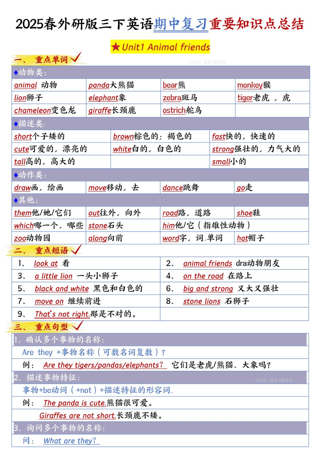 三下英语外研期中知识清单1-偏门项目网