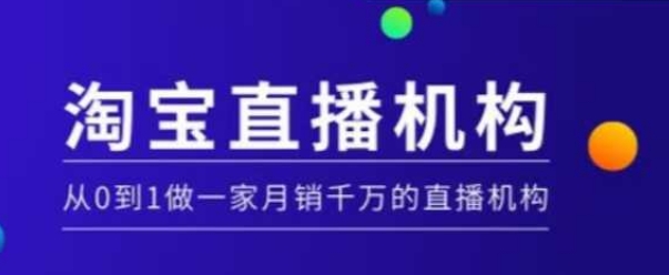 淘宝直播运营实操课【MCN机构】，从0到1做一家月销千万的直播机构-偏门项目网