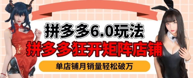 拼多多虚拟商品暴利6.0玩法，轻松实现月入过W-偏门项目网