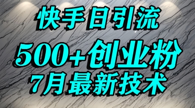 创业粉怎么打？快手精准引流创业粉，宝妈群体日进500+精准流量-偏门项目网