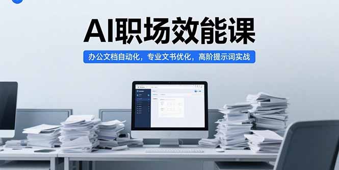 AI职场效能课，办公文档自动化，专业文书优化，高阶提示词实战-偏门项目网