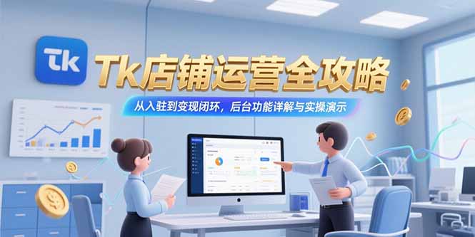 Tk店铺运营全攻略，从入驻到变现闭环，后台功能详解与实操演示-偏门项目网