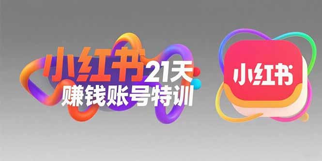 小红书21天赚钱账号特训：黄金定位技巧，高转粉文案创作，科学引流策略-偏门项目网