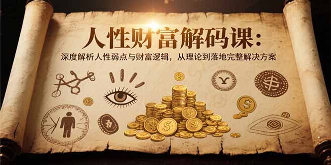 人性财富解码课6.0：深度解析人性弱点与财富逻辑，理论到落地完整解决方案-偏门项目网