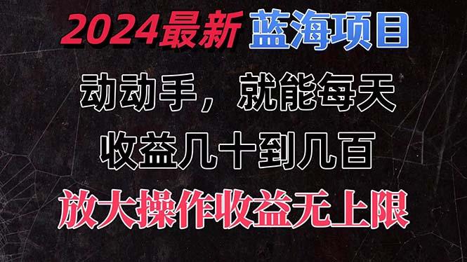 有手就行的2024全新蓝海项目，每天1小时收益几十到几百，可放大操作收…-偏门项目网