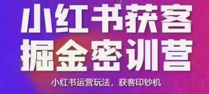 小红书获客掘金线下课，录音+ppt照片，小红书运营玩法，获客印钞机-偏门项目网