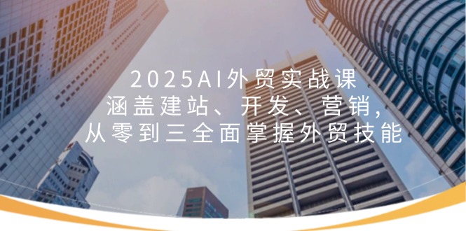 2025AI外贸实战课：涵盖建站、开发、营销, 从零到三全面掌握外贸技能-偏门项目网