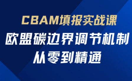 欧盟CBAM填报实战从零到精通-偏门项目网