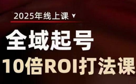 2025全域起号10倍ROI打法课，助你提升直播间的投资回报率-偏门项目网