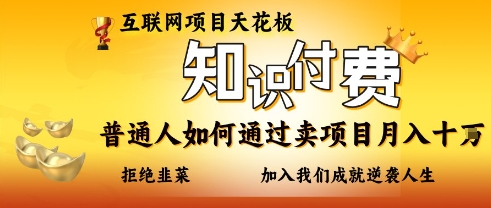 互联网项目天花板，知付付费项目，普通人如何通过卖项目月入十个，拒绝韭菜【揭秘】-偏门项目网