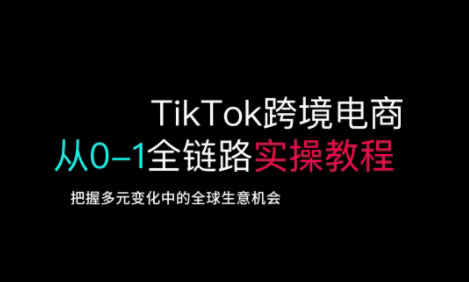 TikTok跨境电商从0-1全链路全方位实操教程，把握多元变化中的全球生意机会-偏门项目网