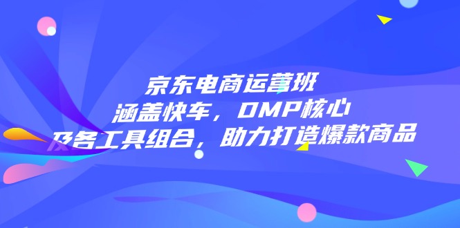 京东电商运营班：涵盖快车，DMP核心及各工具组合，助力打造爆款商品-偏门项目网