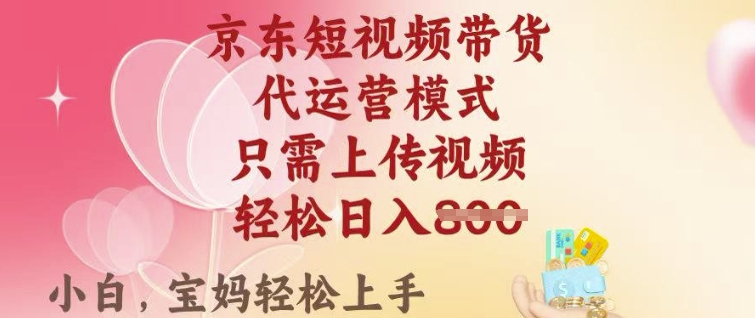 京东短视频带货，2025翻身项目，只需上传视频，单月稳定变现8k+【揭秘】-偏门项目网