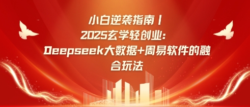 小白逆袭指南，2025玄学轻创业：Deepseek大数据+周易算法的融合玩法-偏门项目网