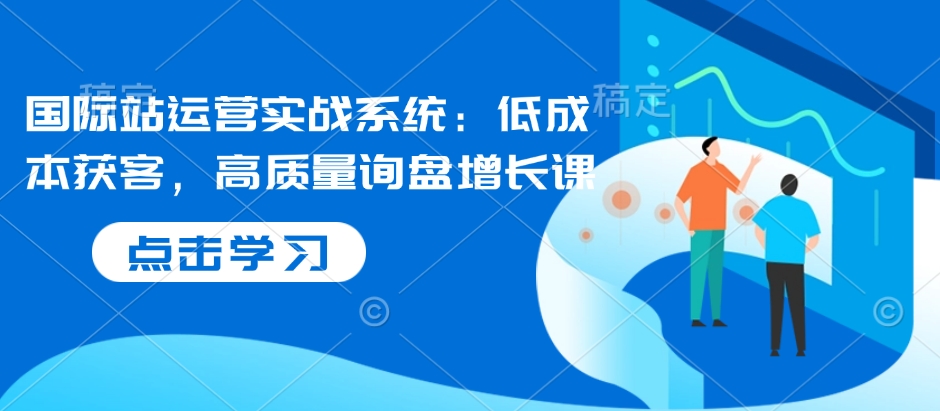 国际站运营实战系统：低成本获客，高质量询盘增长课-偏门项目网