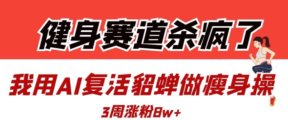 健身赛道杀疯了？我用AI复活貂蝉做瘦身操，3周涨粉8W-偏门项目网
