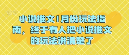 小说推文1月份玩法指南，终于有人把小说推文的玩法讲清楚了!-偏门项目网