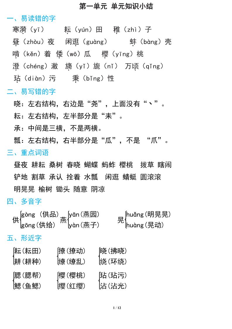 语文五年级下册期中复习知识要点-偏门项目网