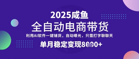 全网首发【闲鱼全自动电商带货】三年磨一剑，一朝露锋芒，单月稳定变现8k+【揭秘】-偏门项目网