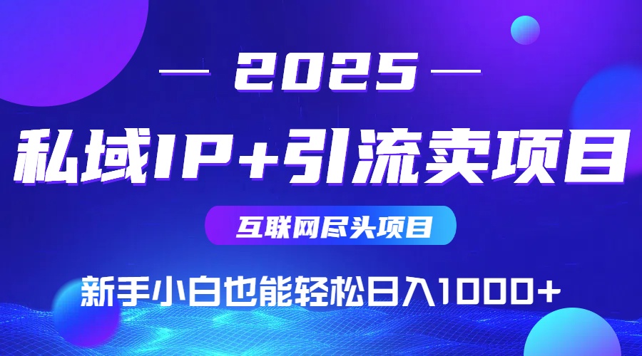 私域IP+卖项目，普通人小白也能轻松实现日入1000+-偏门项目网