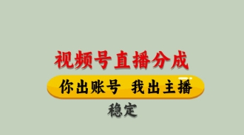 视频号直播分成，全程托管招募，单月轻松变现8k【揭秘】-偏门项目网