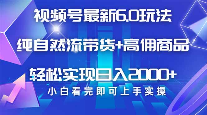 视频号带货最新6.0玩法，作品制作简单，当天起号，复制粘贴，轻松矩阵…-偏门项目网