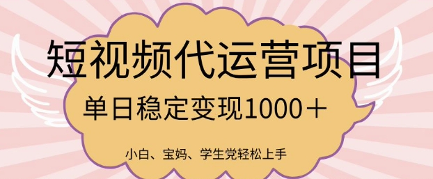 2025最新风口项目，短视频代运营日入多张【揭秘】-偏门项目网