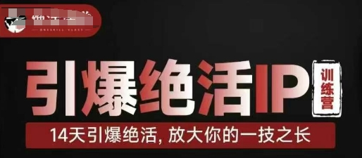 引爆绝活IP训练营，14天引爆绝活，放大你的一技之长-偏门项目网