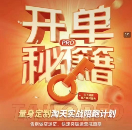 淘宝开单秘籍PRO，量身定制淘天实战陪跑计划，告别做店迷茫、快速突破运营瓶颈期-偏门项目网