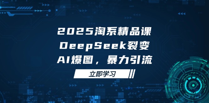2025 淘系精品课，DeepSeek 裂变，AI 爆图，暴力引流-偏门项目网