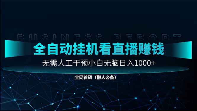 直播助手全自动看大平台直播赚钱，全自动无需人工干预，小白无脑日入1000-偏门项目网