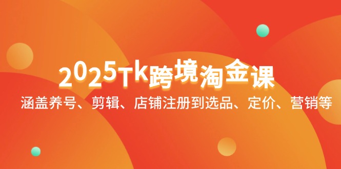 2025Tk跨境淘金课：涵盖养号、剪辑、店铺注册到选品、定价、营销等-偏门项目网