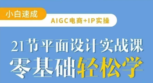 AIGC电商必备实操21节平面设计实战课，教你玩转AI-偏门项目网