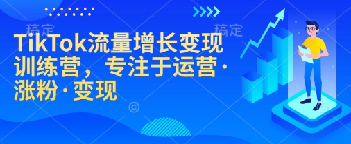 TikTok流量增长变现训练营，专注于运营·涨粉·变现-偏门项目网