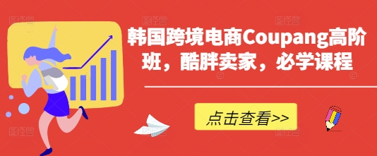 韩国跨境电商Coupang高阶班，酷胖卖家，必学课程-偏门项目网