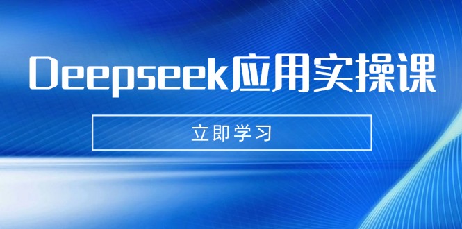 Deepseek应用实操课：AI制作数字妈妈、写真、短视频，辅导作业，PPT制作等-偏门项目网