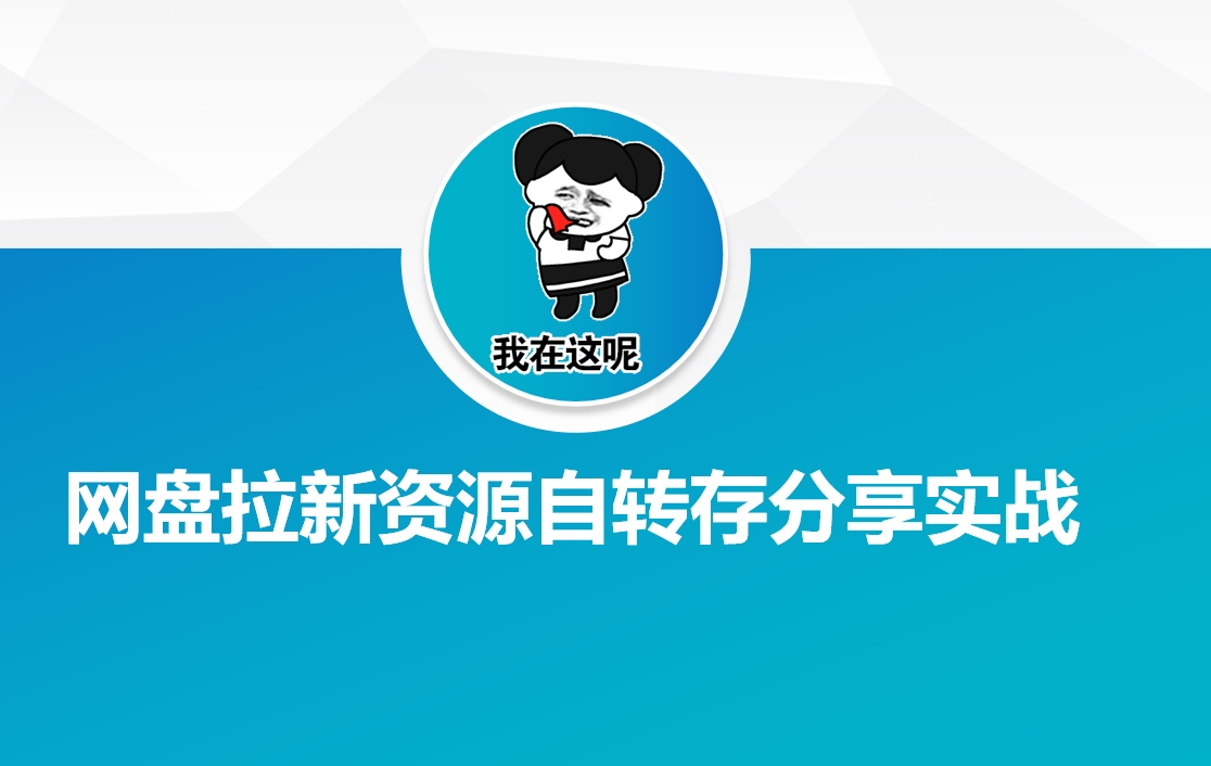 网盘拉新资源自动转存分享实战-偏门项目网