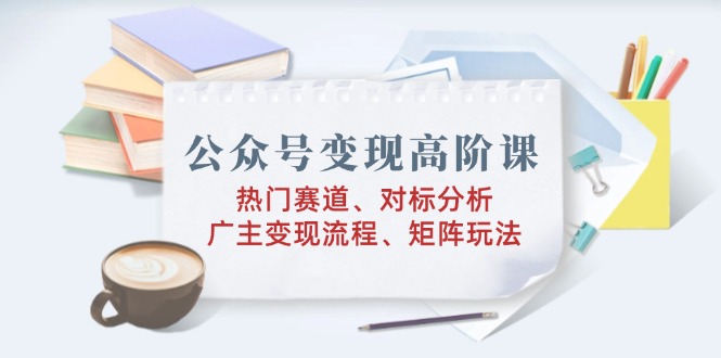 公众号变现高阶课：热门赛道、对标分析、广告主变现流程、矩阵玩法-偏门项目网