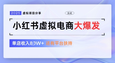 小红书虚拟电商项目，平台大力免费流量扶持，低门槛1拖3玩法-偏门项目网