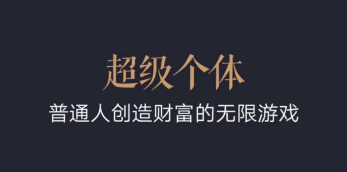 超级个体：2024-2025翻盘指南，普通人创造财富的无限游戏-偏门项目网